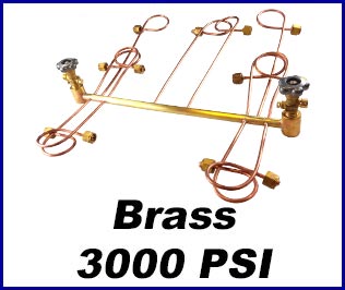 Compressed gas brass manifolds