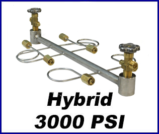 Compressed gas hybrid manifolds